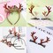 Mini Deer Antlers Embellishments - 10 Pairs Flocking Deer Antlers Cute Reindeer Elk Animals Horn for DIY Craft Christmas Headband Snowman Wedding Party Ornaments Hair Accessories